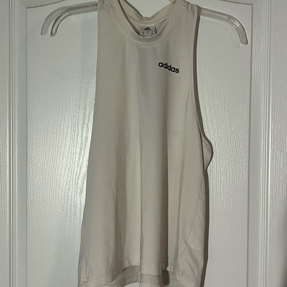 Adidas Women's White Muscle Tee